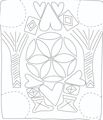 Fig. 8. The upper side of the Magdala Stone. Drawing from the replica by Dina Shalem. Courtesy Mordechai Aviam