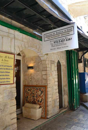 The Baidun Shop. Ossuary for Sale in the Old City, Jerusalem