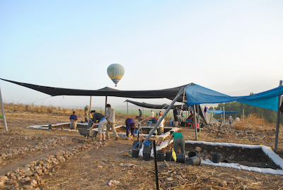 View of Area S with Hot Air Balloon.