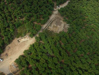 Overhead view of excavation areas at Tel Kabri